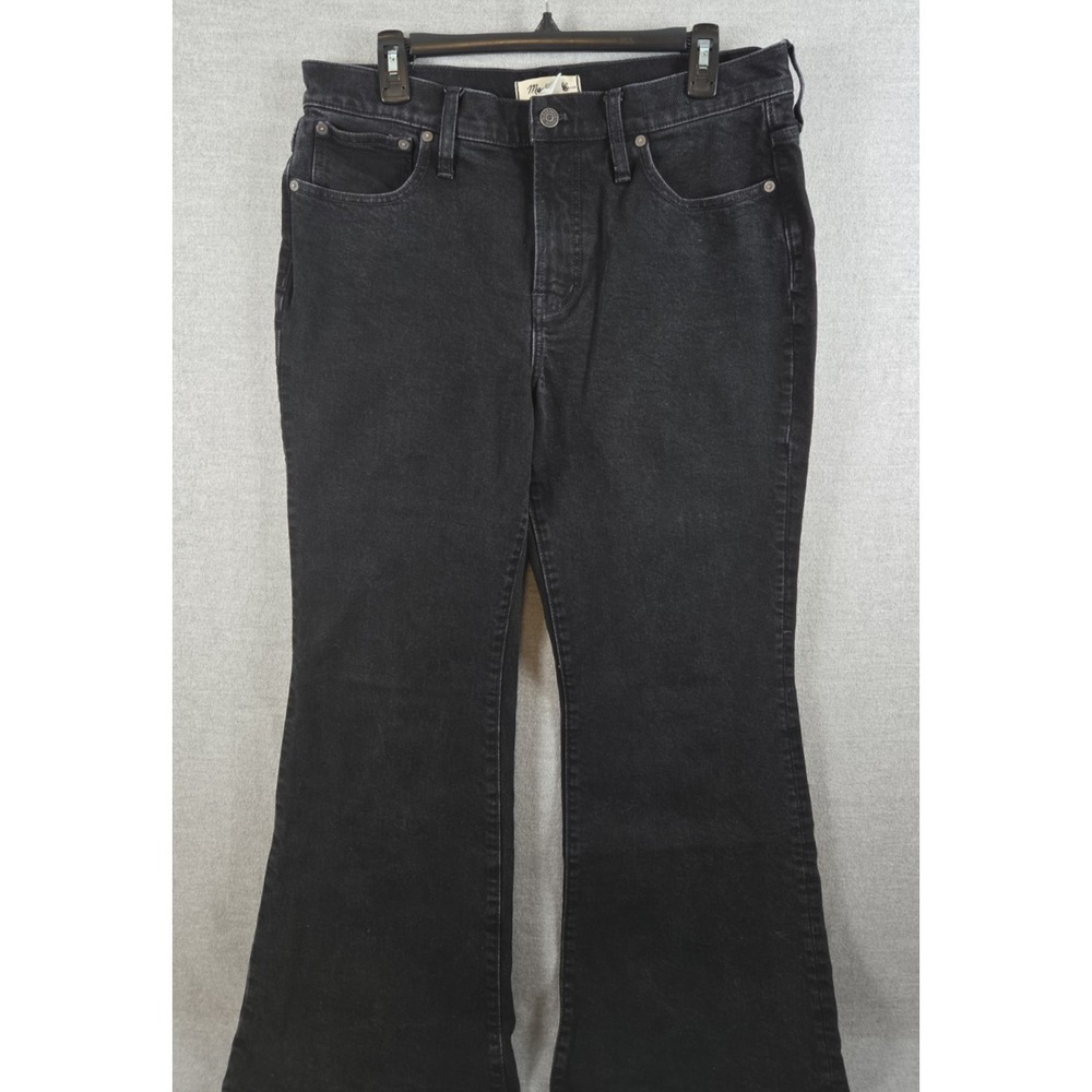 Madewell The Perfect Vintage Flare Jeans Black 31P Stretch Bootcut Retro Boho - Picture 2 of 12